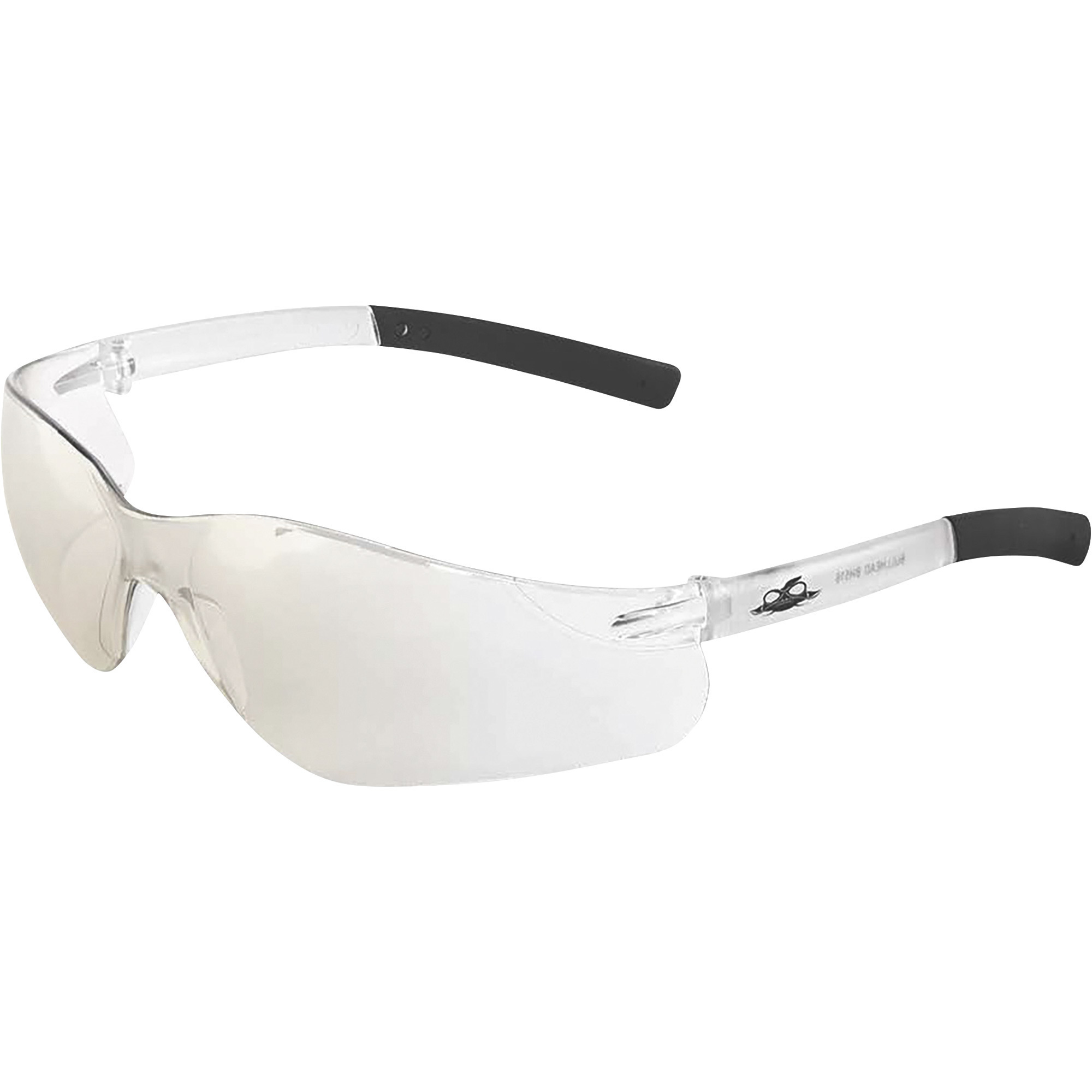 Bullhead Pavon Safety Glasses, 12 Pairs, 10 Base Curve, Indoor/Outdoor Lenses, Frosted Clear Temple